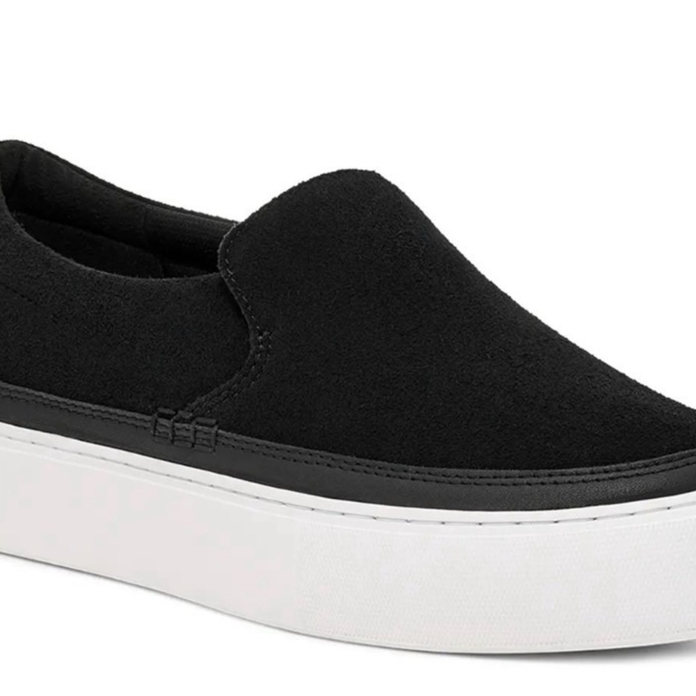 UGG Women's Black and White Slip-On Sneakers